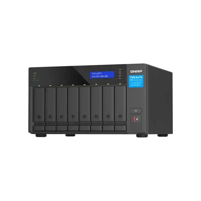 QNAP TVS-H874 - Serveur NAS - 8 Baies - SATA 6Gb - s - RAID RAID 0, 1, 5, 6, 10, 50, 60, TM, ... (TVS-H874X-I9-64G)_1