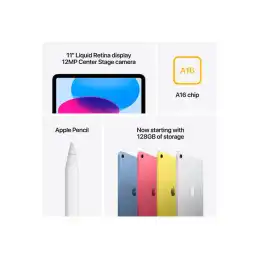Apple iPad A16 Wi-Fi + Cellular - Tablette - 512 Go - 11" IPS (2360 x 1640) - 3G, 4G, 5G - bleu (MD7Q4TY/A)_5