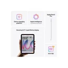 Apple iPad mini A17 Pro Wi-Fi - Tablette - 256 Go - 8.3" IPS (2266 x 1488) - lumière des étoiles (MXND3NF/A)_6
