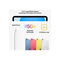 Apple 10.9-inch iPad Wi-Fi + Cellular - 10ème génération - tablette - 256 Go - 10.9" IPS (2360 x 164... (MCMR4NF/A)_10